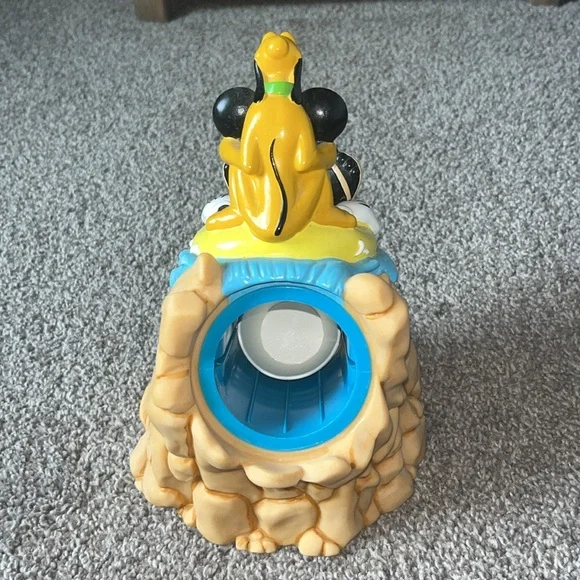 Vintage Dixie Cup Dispenser Mickey Mouse Pluto Disney Waterfall Splash Mountain - Picture 4 of 8